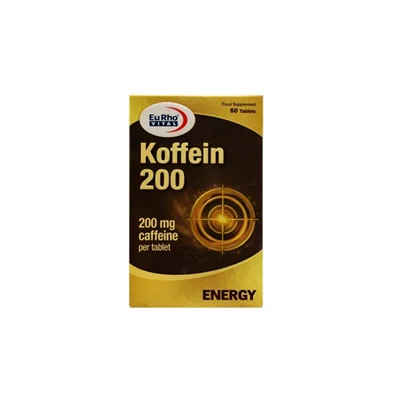 قرص کافئین یوروویتال -  200 میلی گرم بسته 60 عددی_(EURHO VITAL)KOFFEIN200