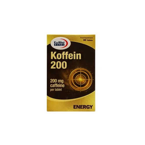 قرص کافئین یوروویتال -  200 میلی گرم بسته 60 عددی_(EURHO VITAL)KOFFEIN200