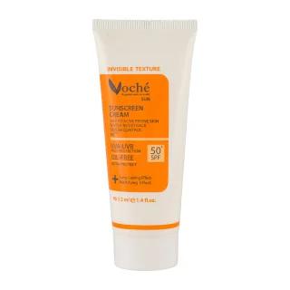 کرم ضد آفتاب بی رنگ وچه با SPF50 مناسب پوست چرب و مستعد آکنه حجم 40 میلی لیتر