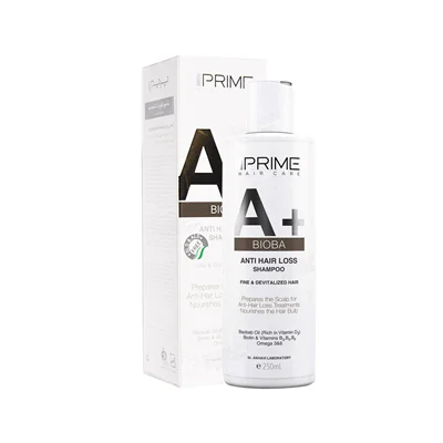 شامپو تقویت کننده و ضد ریزش +A پرایم 250 میلی لیتر Prime A+ Bioba Anti Hair Loss Shampoo 250 ml