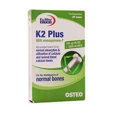 قرص کا2 پلاس یوروویتال Eurhovital K2 Plus 30 Tablets