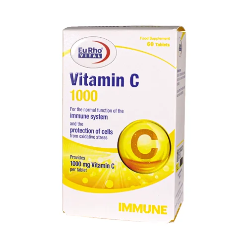 قرص ویتامین ث (ویتامین سی) 1000 یوروویتال 60 عدد_eurho vital vitamin c1000