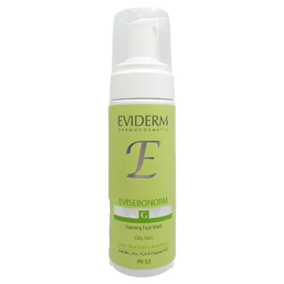 فوم شست و شوی صورت مناسب پوست چرب اوی سبونورم اویدرم Eviderm