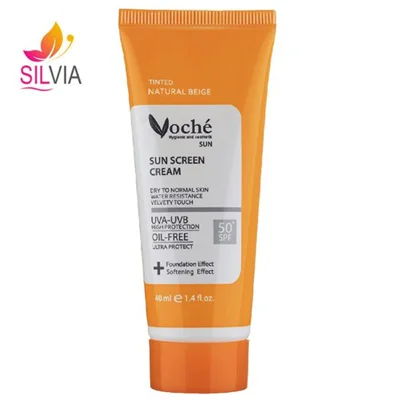 کرم ضد آفتاب بژ طبیعی پوست خشک و معمولی SPF50 وچه 40 میل (بژ طبیعی)