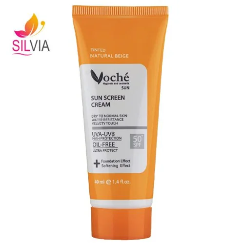 کرم ضد آفتاب بژ طبیعی پوست خشک و معمولی SPF50 وچه 40 میل (بژ طبیعی)