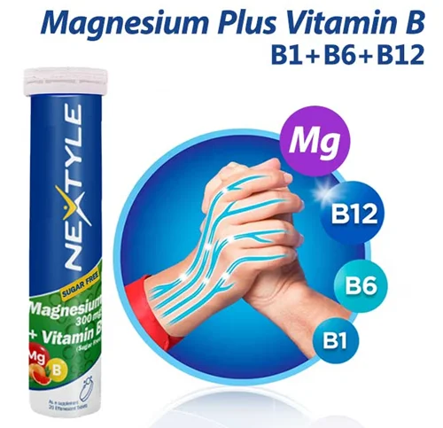 قرص جوشان منیزیم و ویتامین B نکستایل 20 عدد_Nextyle) Magnesium And Vitamin B )