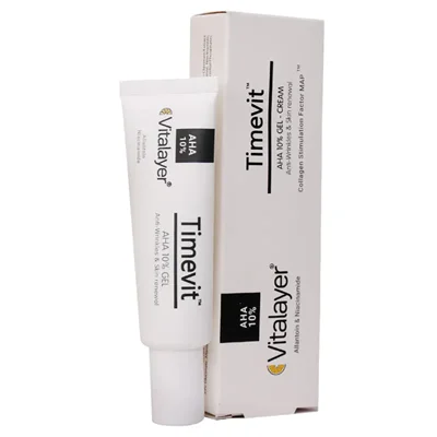کرم ژل لایه بردار AHA 10 درصد تایم ویت ویتالیر 30 میلی لیتر