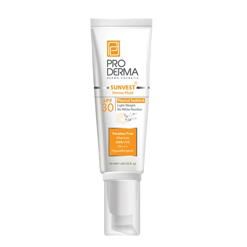 فلوئید ضد آفتاب با SPF30، فاقد جاذب های شیمیایی