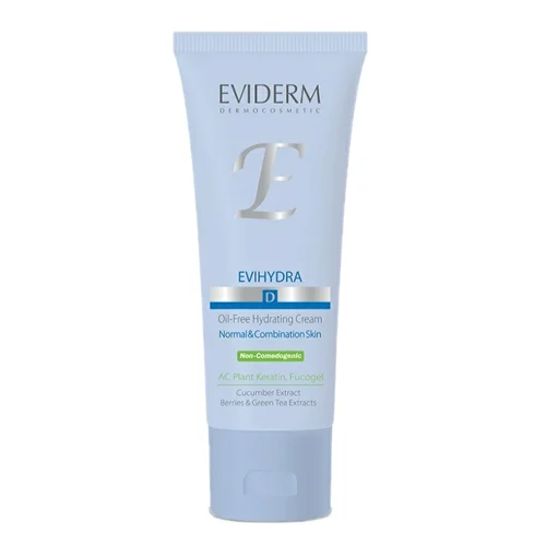 کرم آبرسان فاقد چربی اوی هیدرا اویدرم مناسب پوست نرمال و مختلط_EVIHYDRA(EVIDERM)