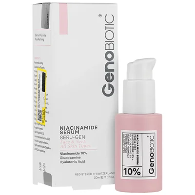 سرم نیاسینامید صورت و گردن ژنوبایوتیک 30 میلی لیتر Genobiotic Niacinamide Serum 30 ml
