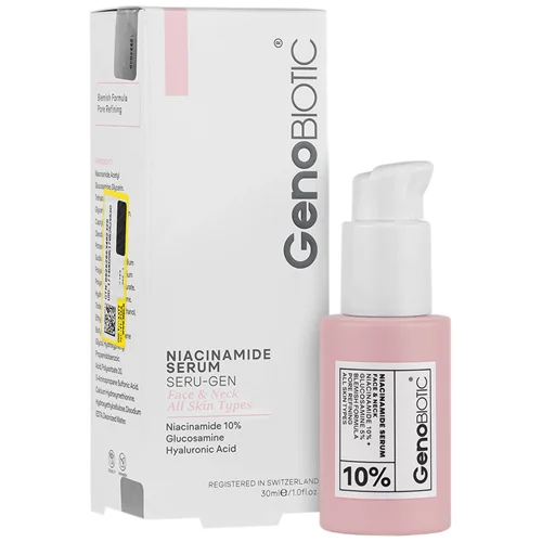 سرم نیاسینامید صورت و گردن ژنوبایوتیک 30 میلی لیتر Genobiotic Niacinamide Serum 30 ml