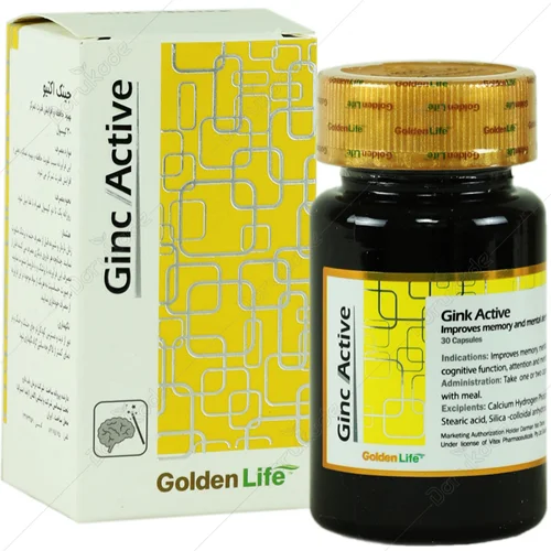قرص جینک اکتیو گلدن لایف 30 عدد Golden Life Ginc Active 30 Capsules