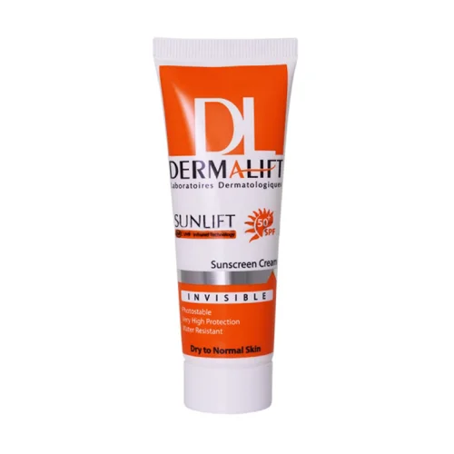 کرم ضد آفتاب درمالیفت مدل SPF50 پوست خشک(بدون رنگ)