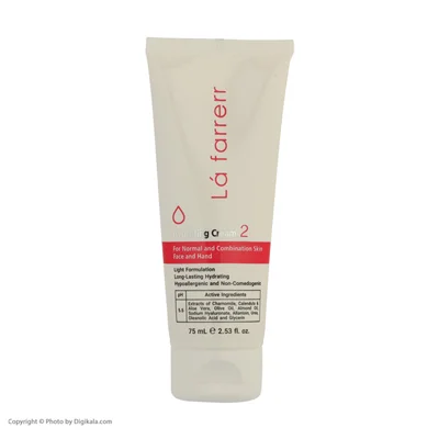 کرم مرطوب کننده پوست نرمال و مختلط لافارر مخصوص صورت و دست 75 میلی لیتر شماره 2 - La Farrerr Moisturizing Cream for Normal and Combination Skin 75 ml