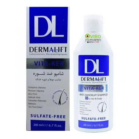 شامپو ضد شوره موی خشک ویتاکر درمالیفت Dermalift Vita Ker Anti Dandruff Shampoo 200 ml