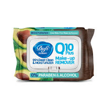 دستمال مرطوب پاک کننده آرایش دافی مدل Q10 (طرح میوه آووکادو) بسته ۵۰ عددی