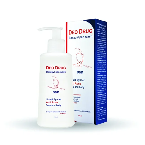 مایع شوینده حاوی بنزوئیل پراکساید و اسید سالسیلیک دئودراگ 150میل_DEO DRUG BENZOYL PAN LIQUID SYNDET 150ML