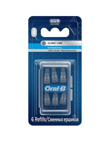 سری یدک مسواک بین دندانی مخروطی Oral-B مدل CLINIC LINE پک 6 عددی