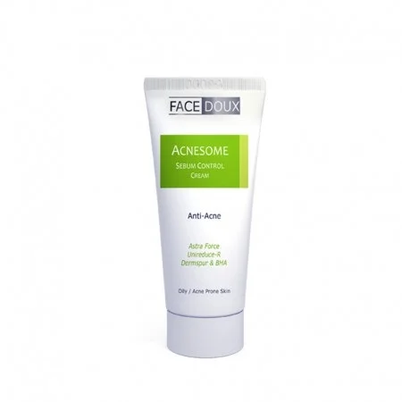 کرم آکنه زوم فیس دوکس مناسب پوست مستعد آکنه  Facedoux Acnesome Sebum Control Cream For Oily Skins 30ml