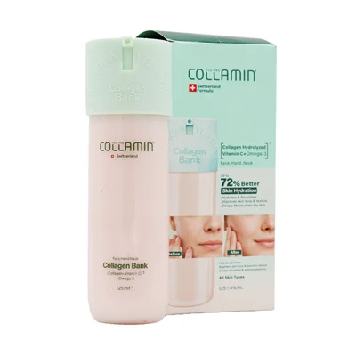 کرم مرطوب کننده کلاژن بانک کلامین مناسب انواع پوست 125 میلی لیتر