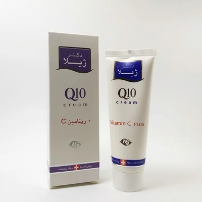 کرم جوان کننده و روشن کننده Q10 و ویتامین C دکتر ژیلا 50 گرم
