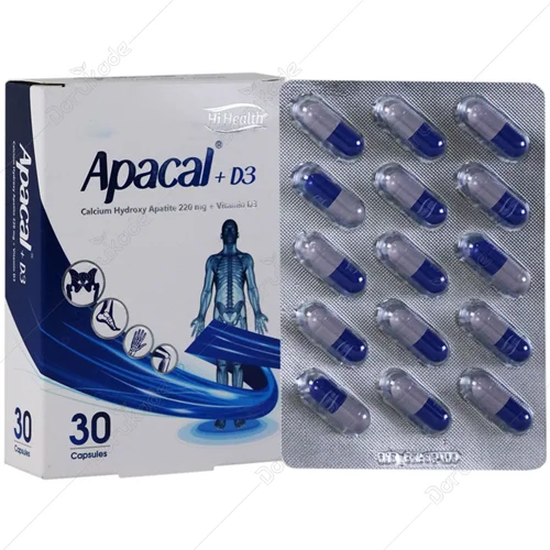 کپسول آپاکل و ویتامین D3 های هلث 30 عدد Hi Health Apacal And Vitamin D3 30 Capsules