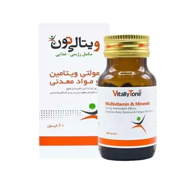 کپسول ژلاتینی نرم مولتی ویتامین و مینرال ویتالی تون 60 عددی Vitally Tone Multivitamin And Minerals Capsules