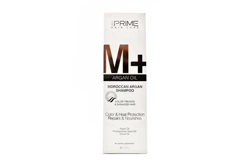 شامپو تقویت کننده مو آرگان مناسب موهای رنگ شده و آسیب دیده 250میل پرایم Prime Moroccan Argan Shampoo For Color Treated And Damaged Hair 250ml