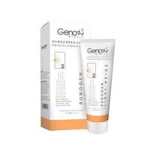 ضد آفتاب SPF50 ژنوبایوتیک پوست چرب رنگ بژ روشن (2) Geno Biotic SunoGen Sunscreen Cream SPF 50 50 gr