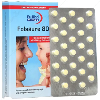 فولیک اسید 800 یوروویتال_(folic acid 800 (eurho vital