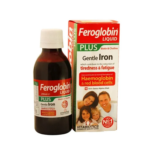 شربت فروگلوبین پلاس ویتابیوتیکس 200 میلی لیتر_Vitabiotics Feroglobin Plus Liquid 200 ml