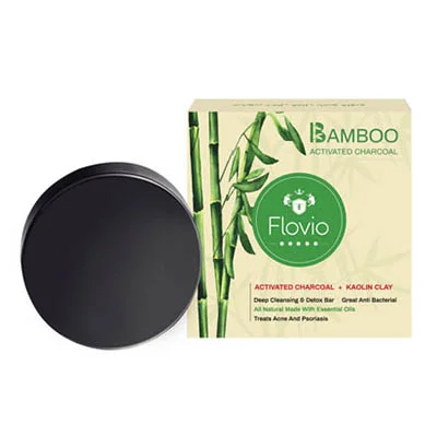 صابون ذغال فعال بامبو فلویو | Flovio Bamboo Activated Charcoal