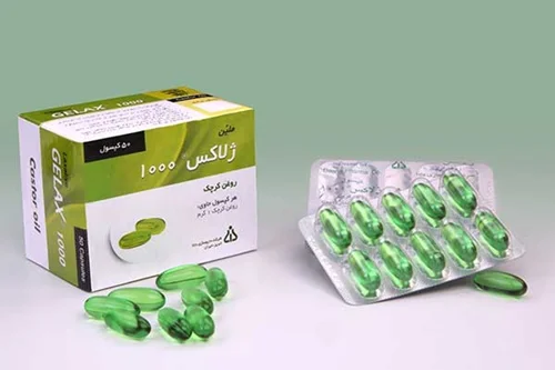 کپسول ژلاکس ۱۰۰۰ (روغن کرچک) دانا ۵۰ عدد | Dana Laxative Gelax 1000 ml 50 Cap
