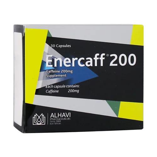 کپسول کافئین انرکاف 200 میلی گرم الحاوی 30 عدد_Alhavi Enercaff 200 mg 30 Caps