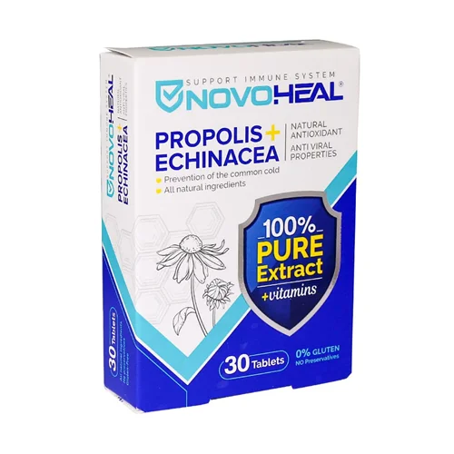 قرص نووهیل پروپولیس اکیناسه بسته 30 عددی  Novoheal Propolis Echinacea 30 Tabs