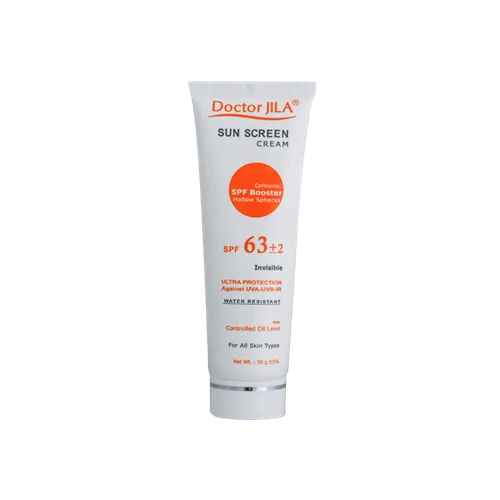 کرم ضد آفتاب فاقد چربی SPF63 دکتر ژیلا مناسب انواع پوست ۵۰ میلی لیتر