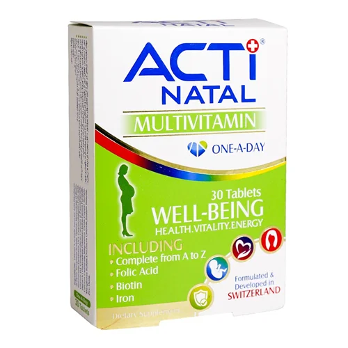 قرص مولتی ویتامین اکتی ناتال لیبرتی سوئیس 30 عددLiberty Swiss Acti Natal Multivitamin 30 Tabs