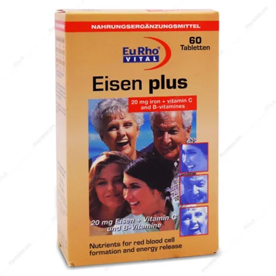 قرص آیزن پلاس یوروویتال ۶۰ عدد Eurho Vital Eisen Plus 60 Tabs