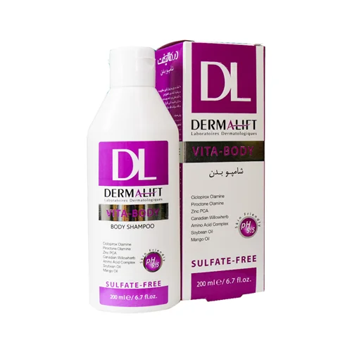 شامپو بدن ضد قارچ درمالیفت 200 میلی لیتر_Dermalift Body Shampoo 200 Ml