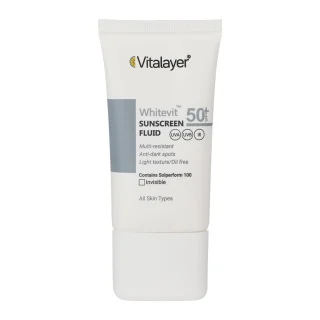 فلوئید ضد آفتاب ضد لک وایت ویت ویتالیر (بی رنگ) 50 میلی لیتر Vitalayer Whitevit Anti-dark Spot Whitening Fluid(invisible) 50 ml