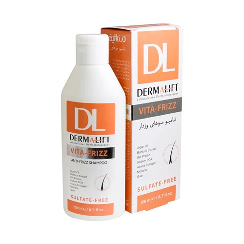 شامپو موهای مجعد و وزدار درمالیفت مدل Vita-Frizz حجم 200 میلی لیتر_Dermalift Vita-Frizz Anti-Frizz Shampoo 200 ml