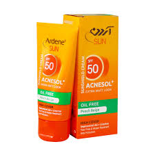 کرم ضد آفتاب آکنه سل آردن (بژ هلویی) SPF50 مناسب پوست چرب Arden Acnesol SPF 50 Sunshield Cream 50 ml