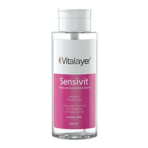 محلول پاک کننده آرایش (میسلار)سنسی ویت ویتالیر مناسب پوست حساس 250 میلی لیتر_Vitalayer