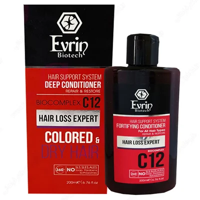 لوسیون نرم کننده و تقویت کننده مو اورین Lotion Colored & Dry Hair Biocomplex C12 Evrin