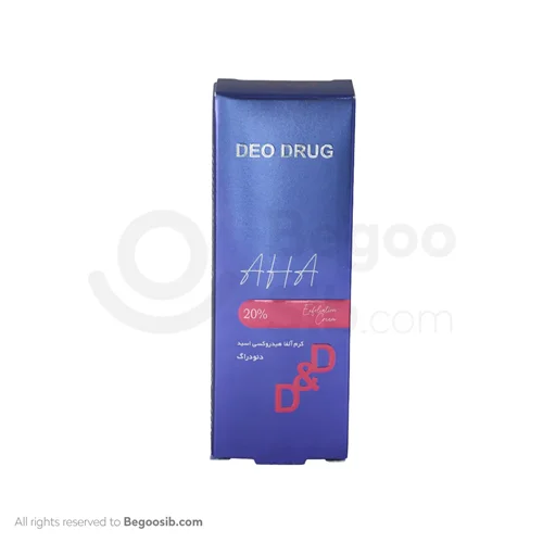 کرم آلفا هیدروکسی اسید دئودراگ 20 % 45 میلی لیتری_Alpha Hydroxy Acid deo drug Cream 20% 45 ml