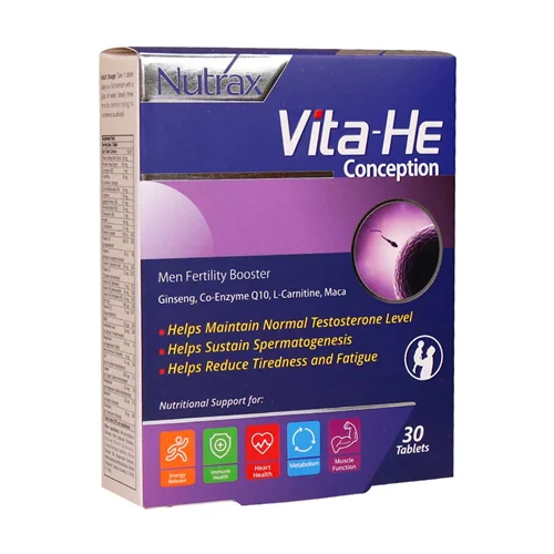 قرص ویتا هی (وایتا-هی )کانسپشن نوتراکس 30 عددNutrax Vita-He Conception 30 Tabs