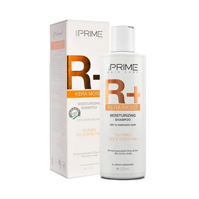 شامپو رطوبت رسان موی آسیب دیده +R پرایم (پریم)250 میلی لیتر Prime R+ Kera Moist Moisturizing Shampoo 250 ml