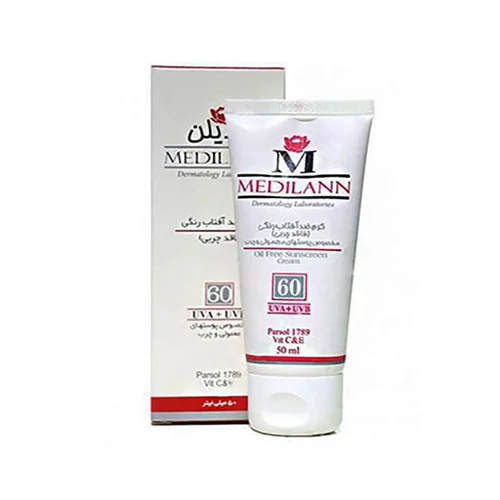 کرم ضد آفتاب رنگی فاقد چربی SPF60 مدیلن