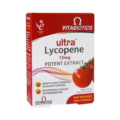 قرص اولترا لیکوپن ویتابیوتیکس 30 عدد_Vitabotics Ultra Lycopene 30 Tabs