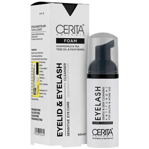 شامپو فوم شستشوی پلک و مژه سریتا Cerita Eyelid And Eyelash Cleanser Foam 60 ml